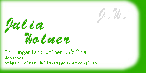 julia wolner business card